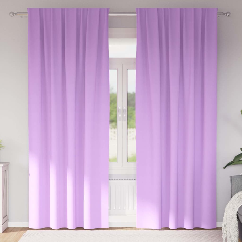 Zwart-out Gordijnen met Ringen 2 pcs Paars 260 x 140 cm is nu te koop bij PeponiXL, paradijselijk wonen!
