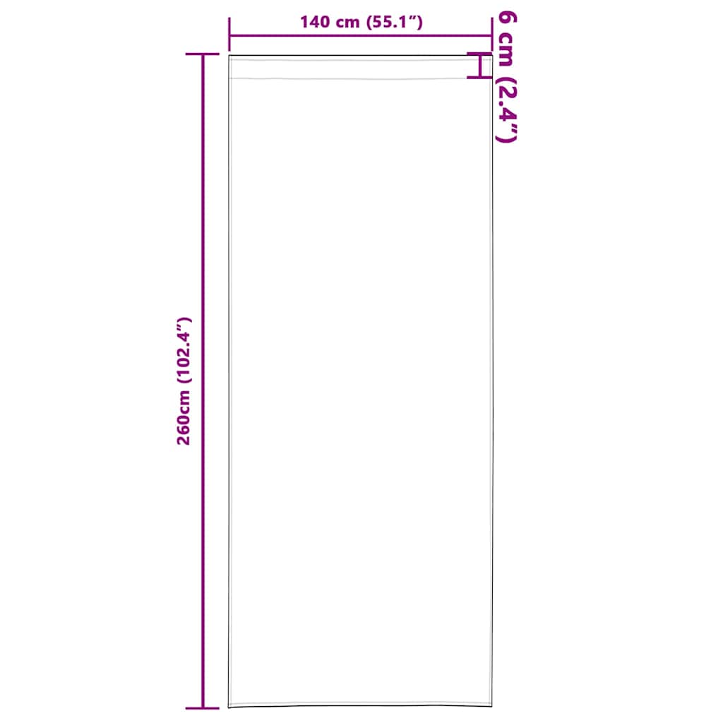 Zwart-out Gordijnen met Ringen 2 pcs Paars 260 x 140 cm is nu te koop bij PeponiXL, paradijselijk wonen!