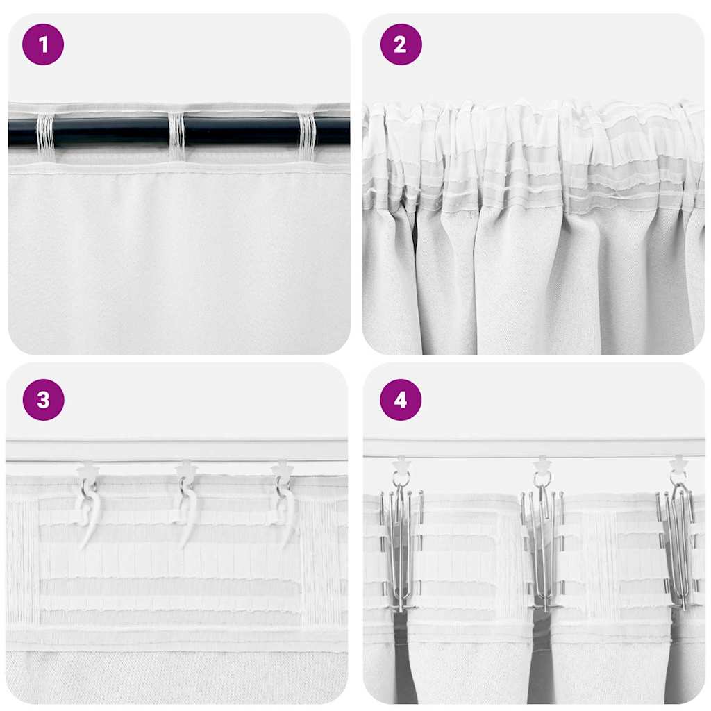 Zwart-out Gordijnen met Ringen 2 pcs Helder wit 140 x 140 cm is nu te koop bij PeponiXL, paradijselijk wonen!