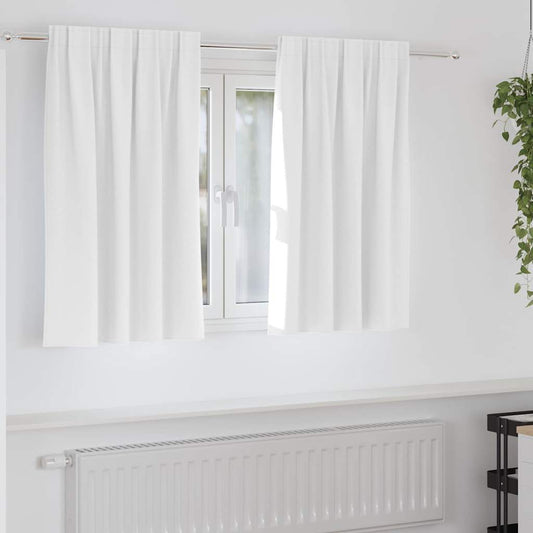 Zwart-out Gordijnen met Ringen 2 pcs Helder wit 140 x 140 cm is nu te koop bij PeponiXL, paradijselijk wonen!