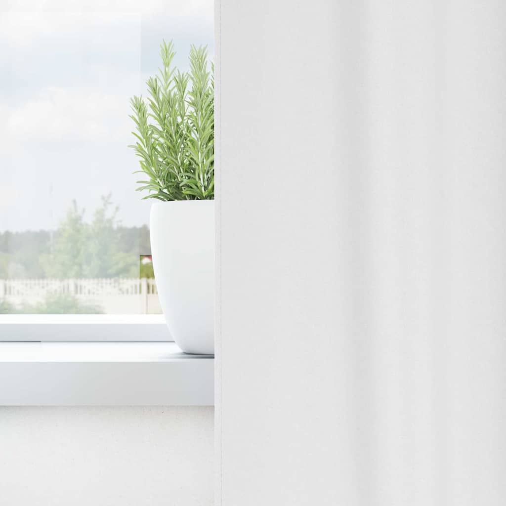 Zwart-out Gordijnen met Ringen 2 pcs Helder wit 175 x 140 cm is nu te koop bij PeponiXL, paradijselijk wonen!