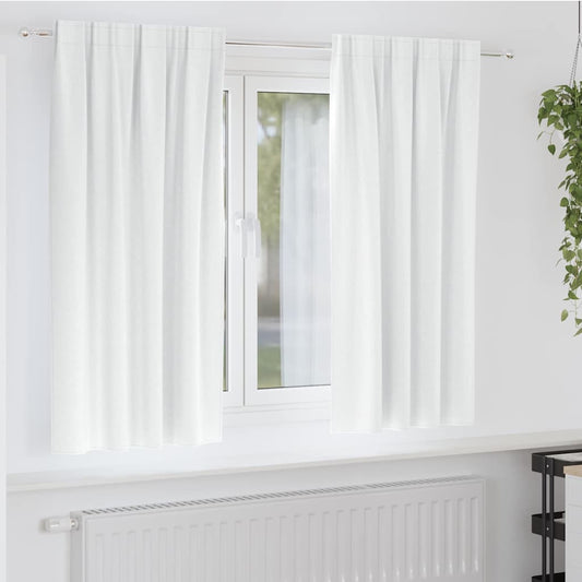 Zwart-out Gordijnen met Ringen 2 pcs Helder wit 175 x 140 cm is nu te koop bij PeponiXL, paradijselijk wonen!