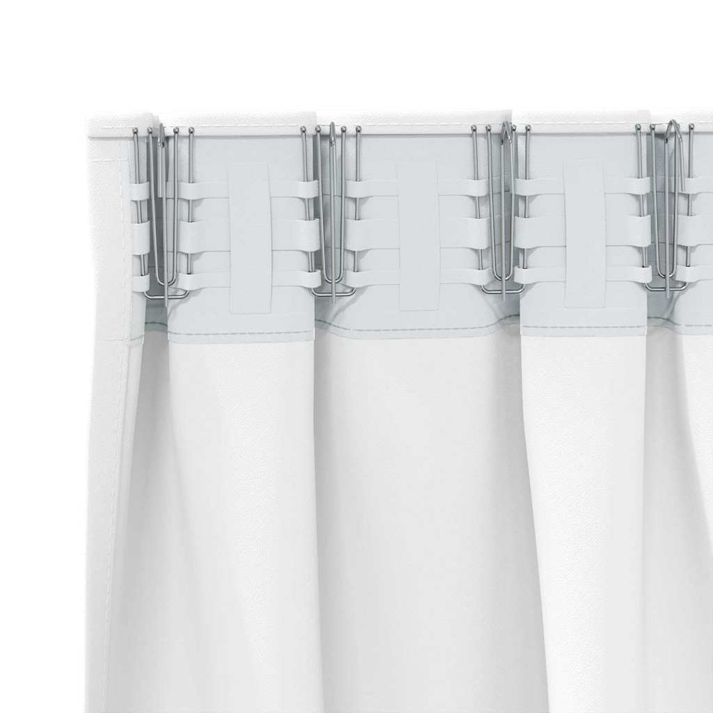 Zwart-out Gordijnen met Ringen 2 pcs Puur Wit 245 x 140 cm is nu te koop bij PeponiXL, paradijselijk wonen!