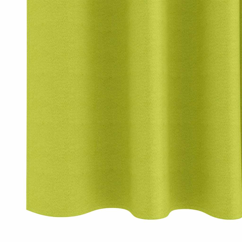 Zwart-out Gordijnen met Ringen 2 pcs Groen 225 x 140 cm is nu te koop bij PeponiXL, paradijselijk wonen!