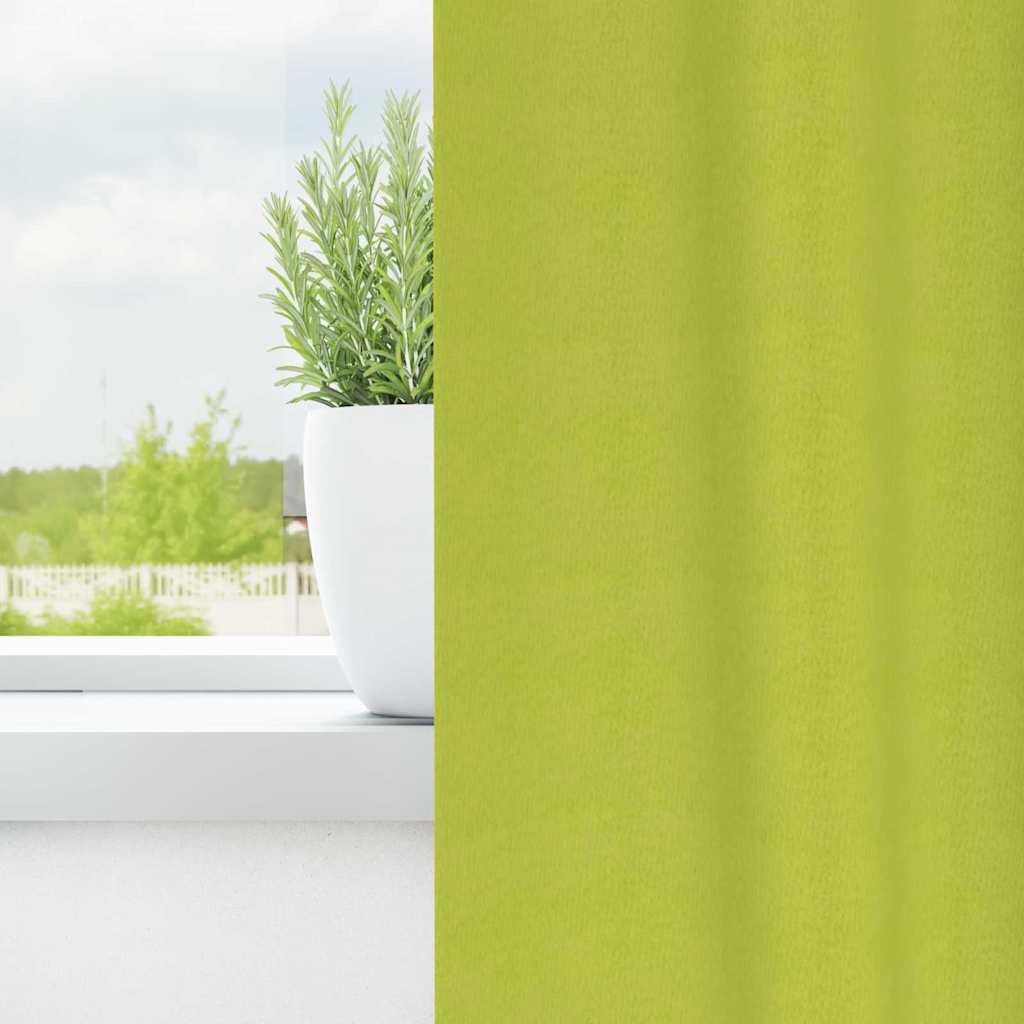 Zwart-out Gordijnen met Ringen 2 pcs Groen 225 x 140 cm is nu te koop bij PeponiXL, paradijselijk wonen!