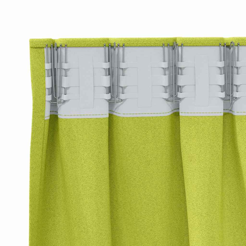 Zwart-out Gordijnen met Ringen 2 pcs Groen 260 x 140 cm is nu te koop bij PeponiXL, paradijselijk wonen!