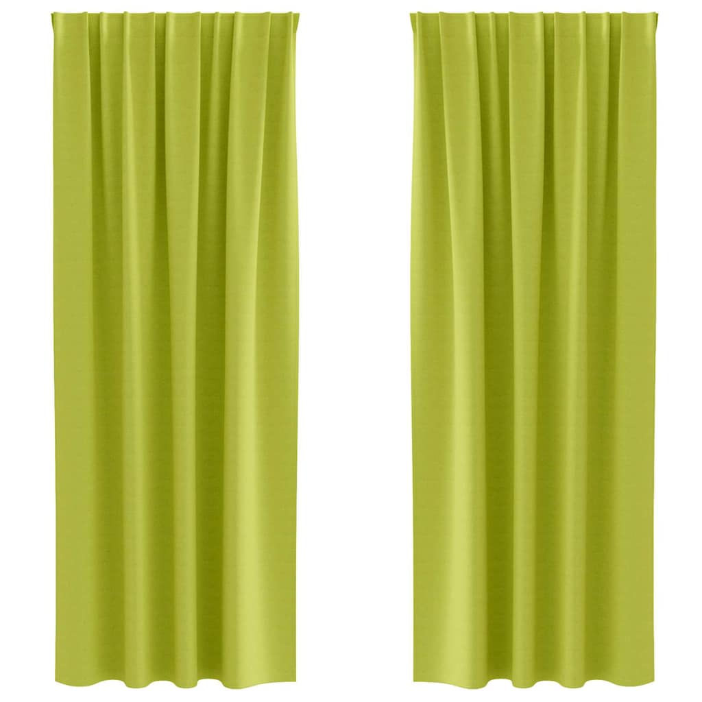 Zwart-out Gordijnen met Ringen 2 pcs Groen 260 x 140 cm is nu te koop bij PeponiXL, paradijselijk wonen!