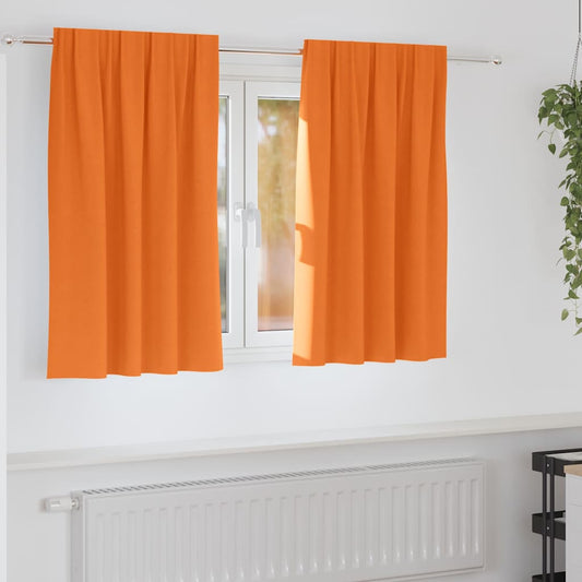Zwart-out Gordijnen met Ringen 2 pcs Feloranje 140 x 140 cm is nu te koop bij PeponiXL, paradijselijk wonen!