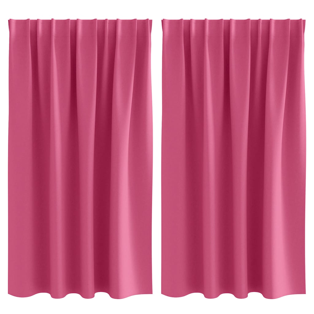 Zwart-out Gordijnen met Ringen 2 pcs Felroze 140 x 140 cm is nu te koop bij PeponiXL, paradijselijk wonen!