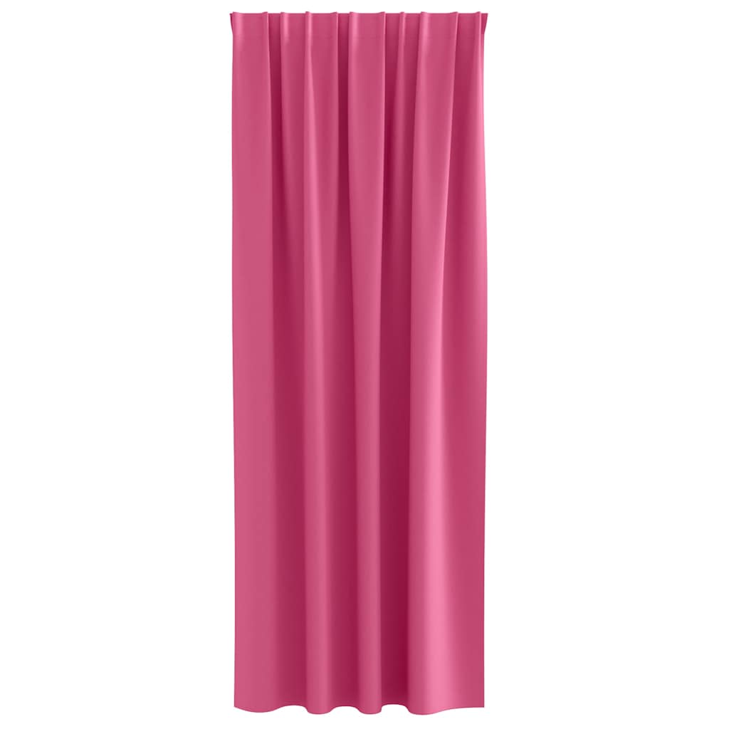 Zwart-out Gordijnen met Ringen 2 pcs Felroze 225 x 140 cm is nu te koop bij PeponiXL, paradijselijk wonen!