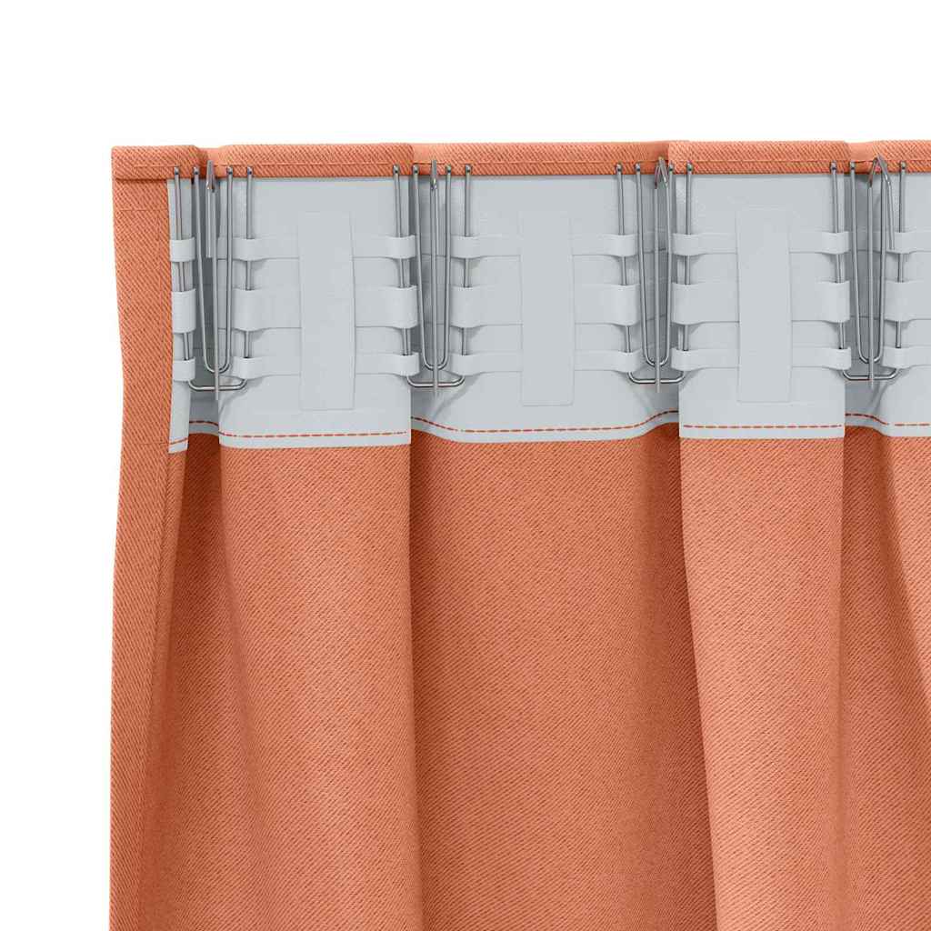 Zwart-out Gordijnen met Ringen 2 pcs Terracotta 225 x 140 cm is nu te koop bij PeponiXL, paradijselijk wonen!