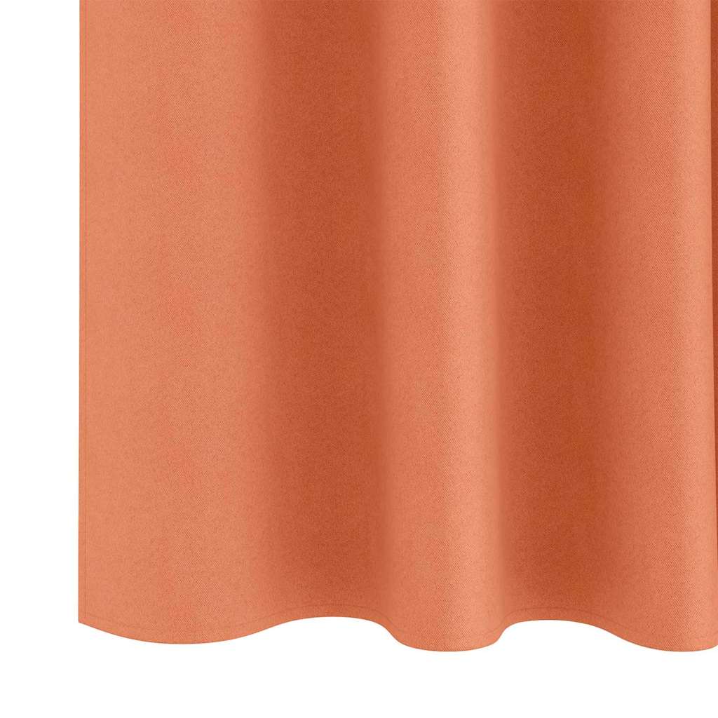 Zwart-out Gordijnen met Ringen 2 pcs Terracotta 260 x 140 cm is nu te koop bij PeponiXL, paradijselijk wonen!