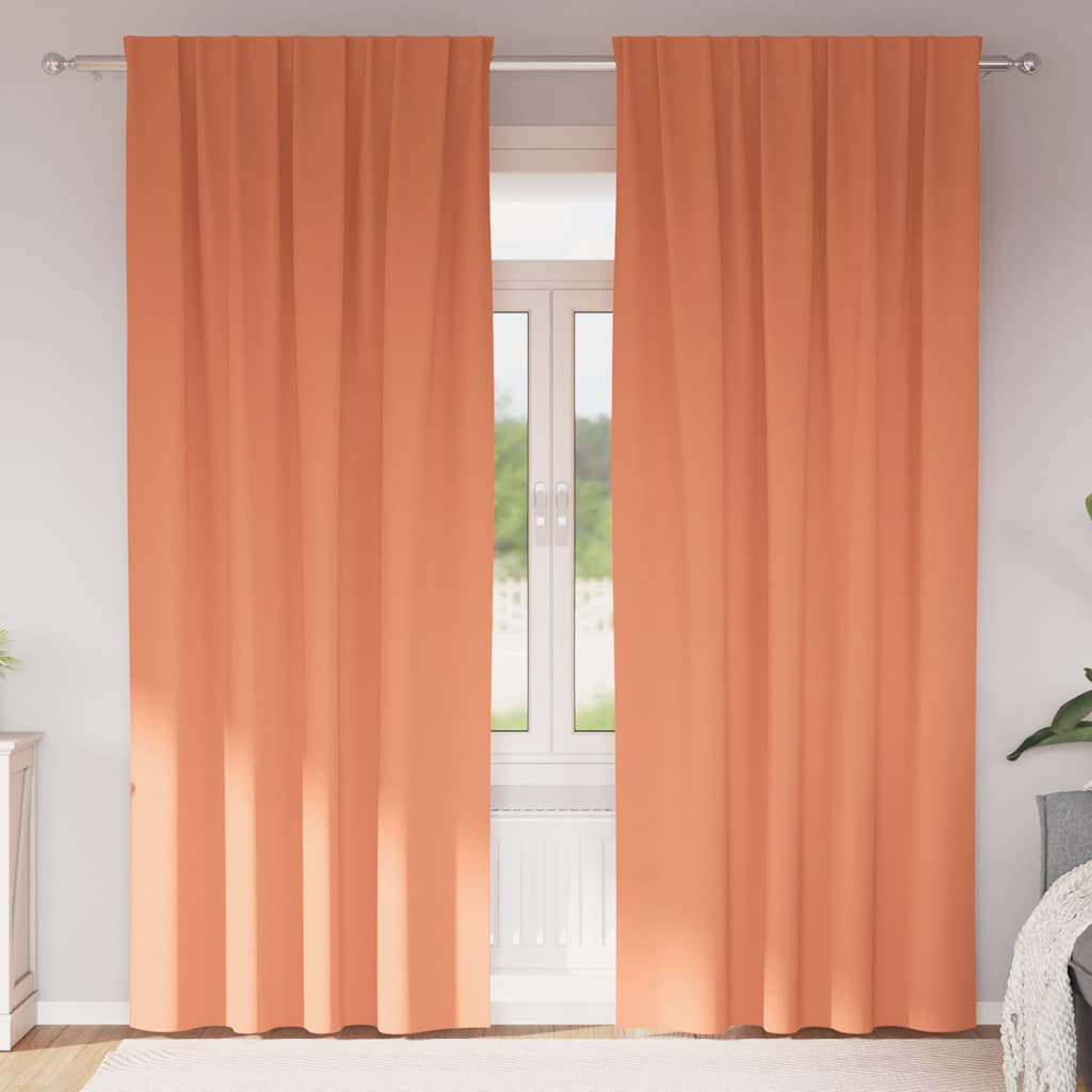 Zwart-out Gordijnen met Ringen 2 pcs Terracotta 260 x 140 cm is nu te koop bij PeponiXL, paradijselijk wonen!