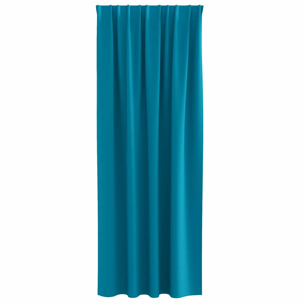 Zwart-out Gordijnen met Ringen 2 pcs Turquoise 225 x 140 cm is nu te koop bij PeponiXL, paradijselijk wonen!