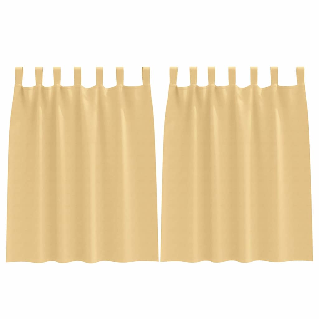 Zwart-out Gordijnen met Ringen 2 pcs Beige 140 x 140 cm is nu te koop bij PeponiXL, paradijselijk wonen!