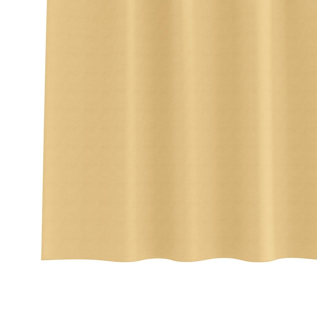 Zwart-out Gordijnen met Ringen 2 pcs Beige 175 x 140 cm is nu te koop bij PeponiXL, paradijselijk wonen!