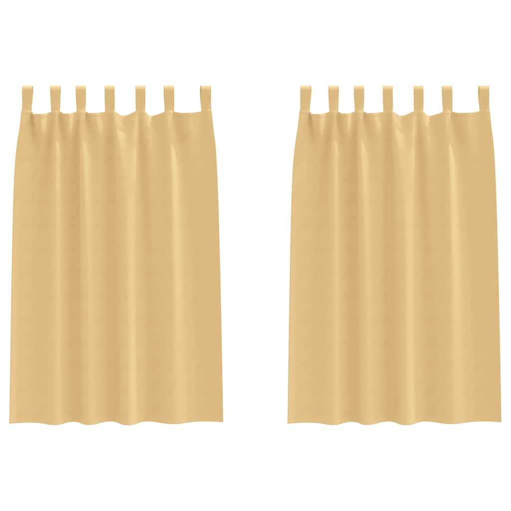 Zwart-out Gordijnen met Ringen 2 pcs Beige 175 x 140 cm is nu te koop bij PeponiXL, paradijselijk wonen!