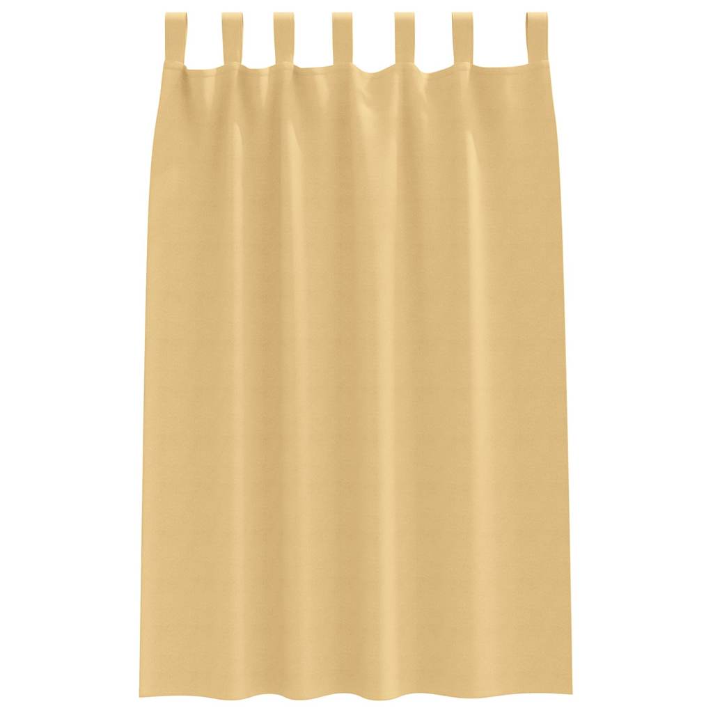 Zwart-out Gordijnen met Ringen 2 pcs Beige 175 x 140 cm is nu te koop bij PeponiXL, paradijselijk wonen!