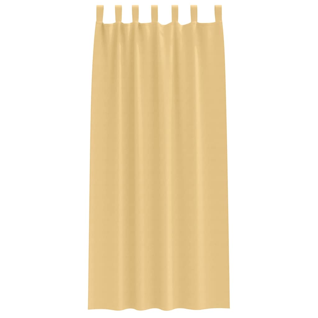 Zwart-out Gordijnen met Ringen 2 pcs Beige 260 x 140 cm is nu te koop bij PeponiXL, paradijselijk wonen!