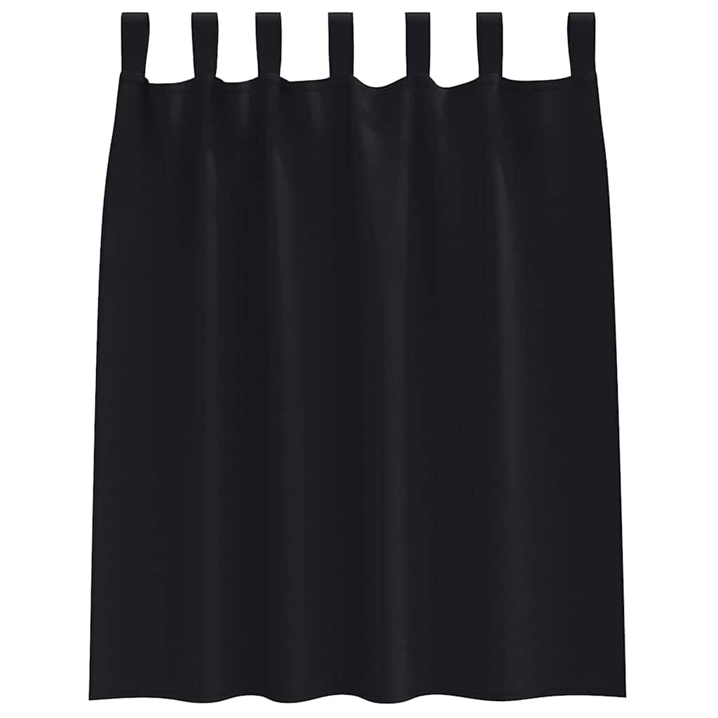 Zwart-out Gordijnen met Ringen 2 pcs Zwart 140 x 140 cm is nu te koop bij PeponiXL, paradijselijk wonen!