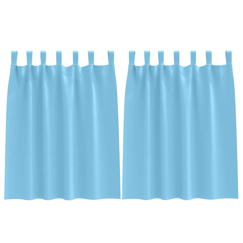 Zwart-out Gordijnen met Ringen 2 pcs Lichtblauw 140 x 140 cm is nu te koop bij PeponiXL, paradijselijk wonen!