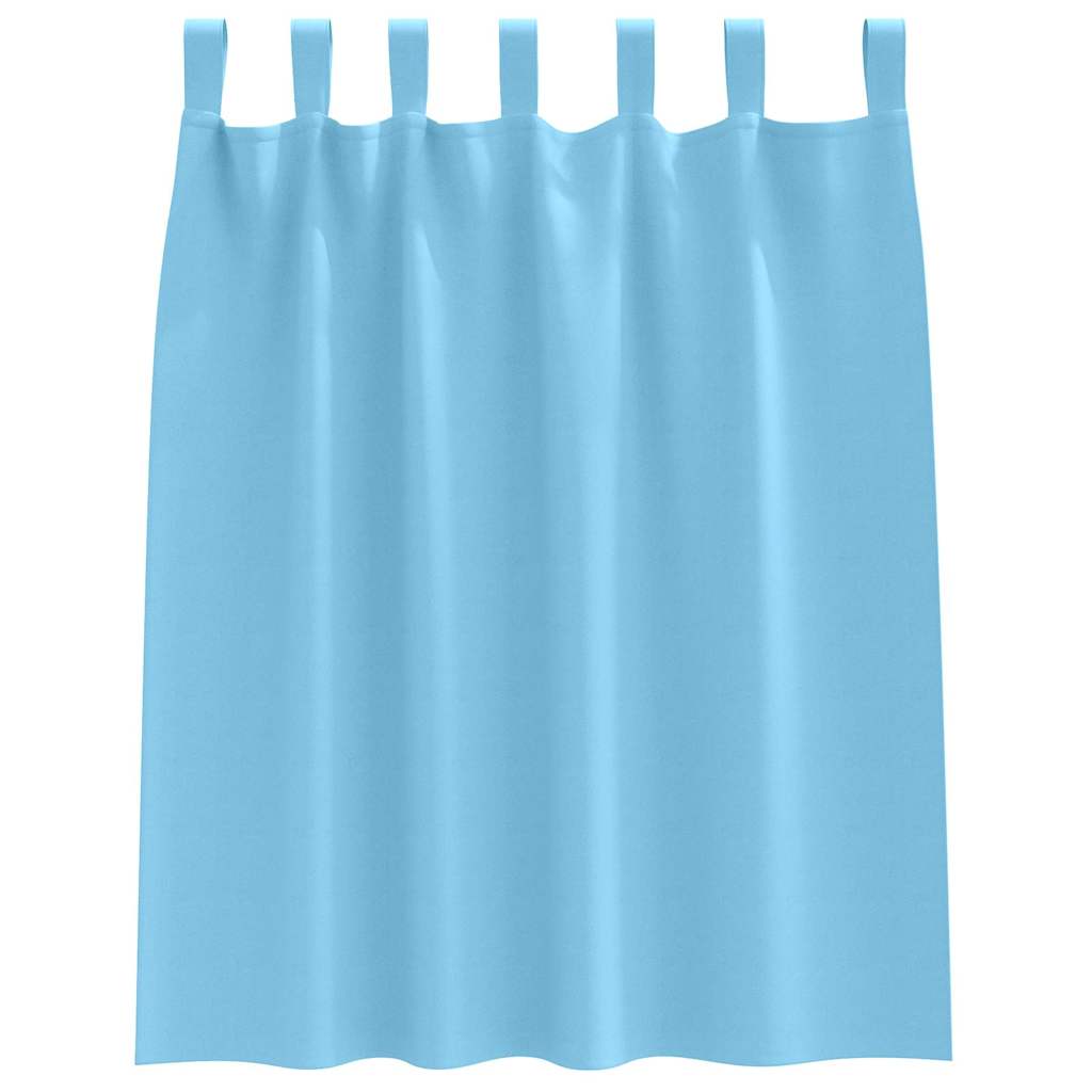 Zwart-out Gordijnen met Ringen 2 pcs Lichtblauw 140 x 140 cm is nu te koop bij PeponiXL, paradijselijk wonen!