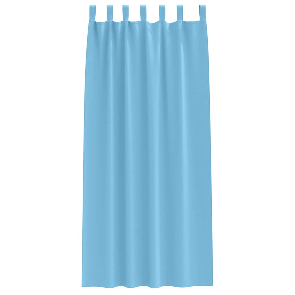 Zwart-out Gordijnen met Ringen 2 pcs Lichtblauw 260 x 140 cm is nu te koop bij PeponiXL, paradijselijk wonen!