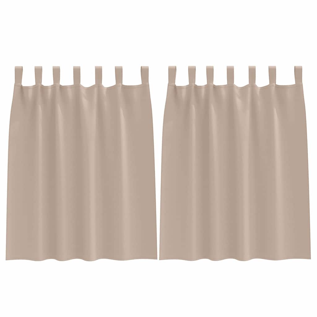 Zwart-out Gordijnen met Ringen 2 pcs Taupe 140 x 140 cm is nu te koop bij PeponiXL, paradijselijk wonen!