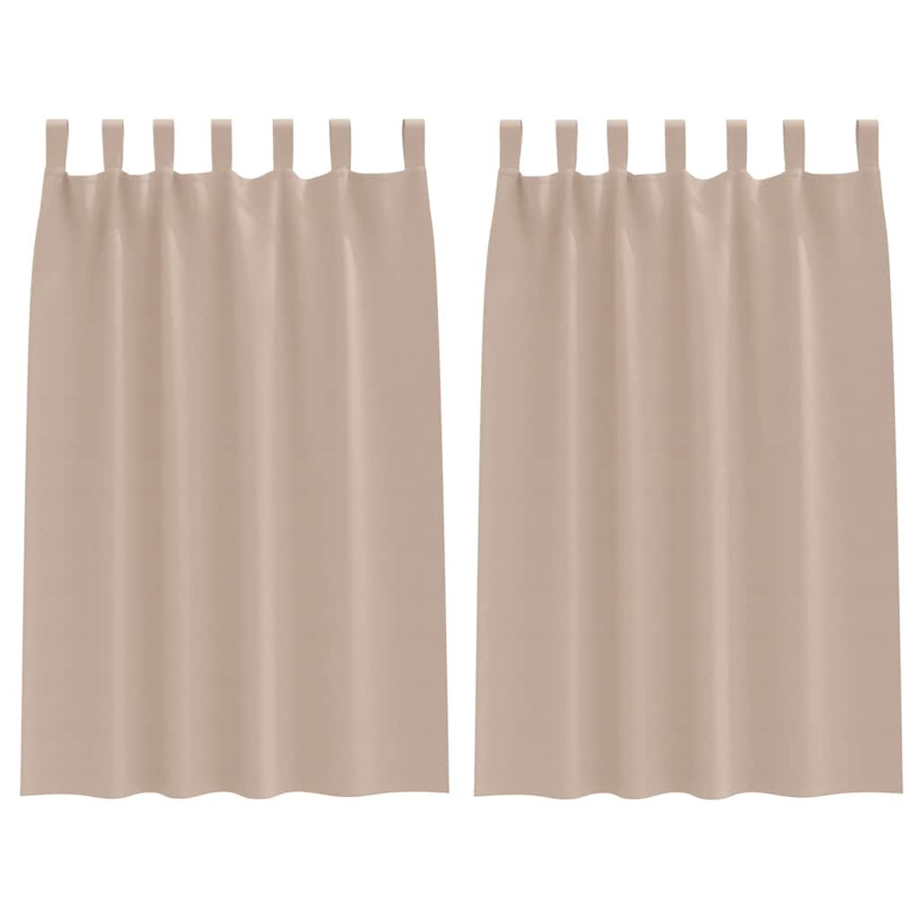 Zwart-out Gordijnen met Ringen 2 pcs Taupe 175 x 140 cm is nu te koop bij PeponiXL, paradijselijk wonen!