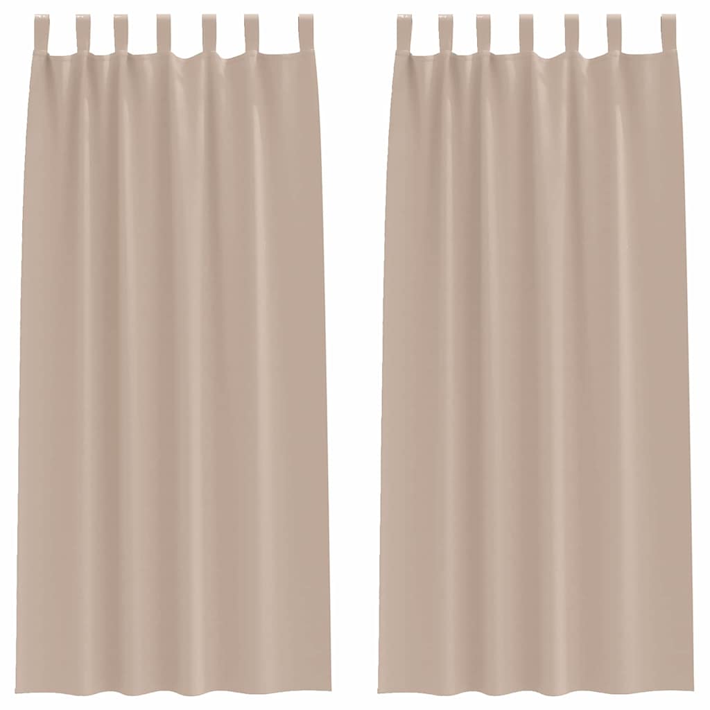 Zwart-out Gordijnen met Ringen 2 pcs Taupe 245 x 140 cm is nu te koop bij PeponiXL, paradijselijk wonen!
