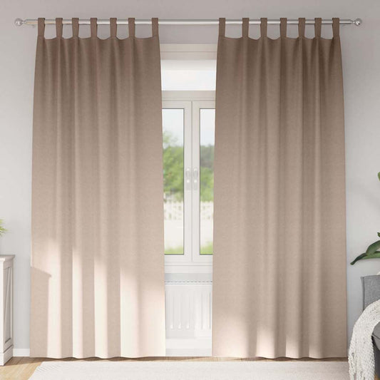 Zwart-out Gordijnen met Ringen 2 pcs Taupe 260 x 140 cm is nu te koop bij PeponiXL, paradijselijk wonen!
