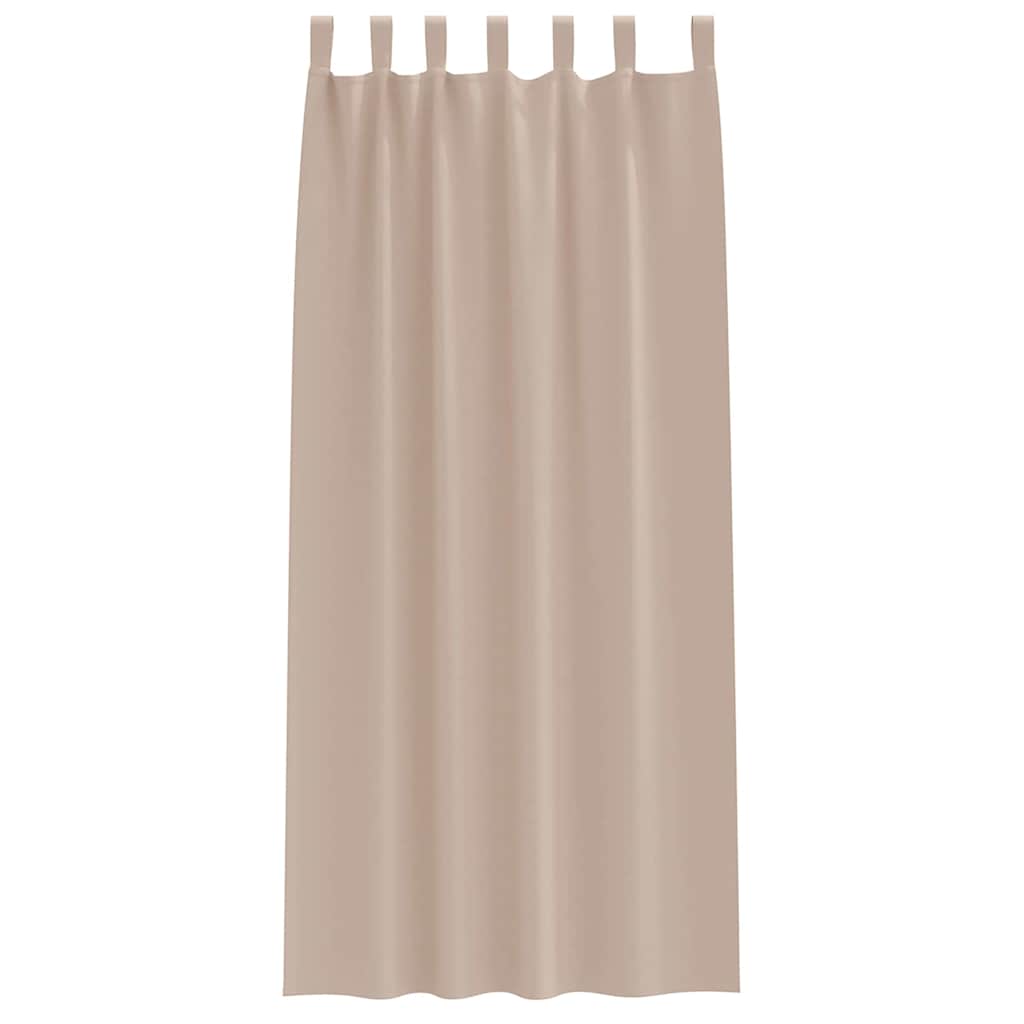 Zwart-out Gordijnen met Ringen 2 pcs Taupe 260 x 140 cm is nu te koop bij PeponiXL, paradijselijk wonen!