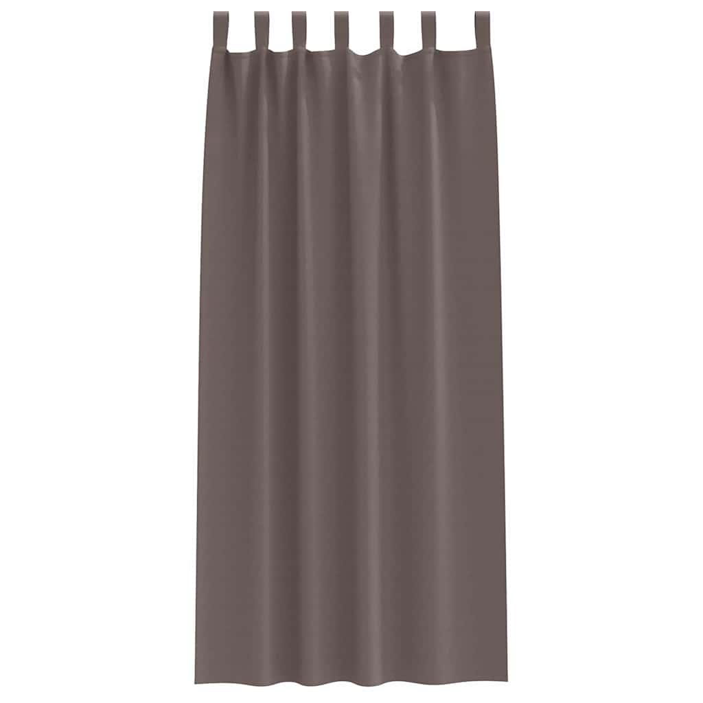 Zwart-out Gordijnen met Ringen 2 pcs Donkerbruin 245 x 140 cm is nu te koop bij PeponiXL, paradijselijk wonen!