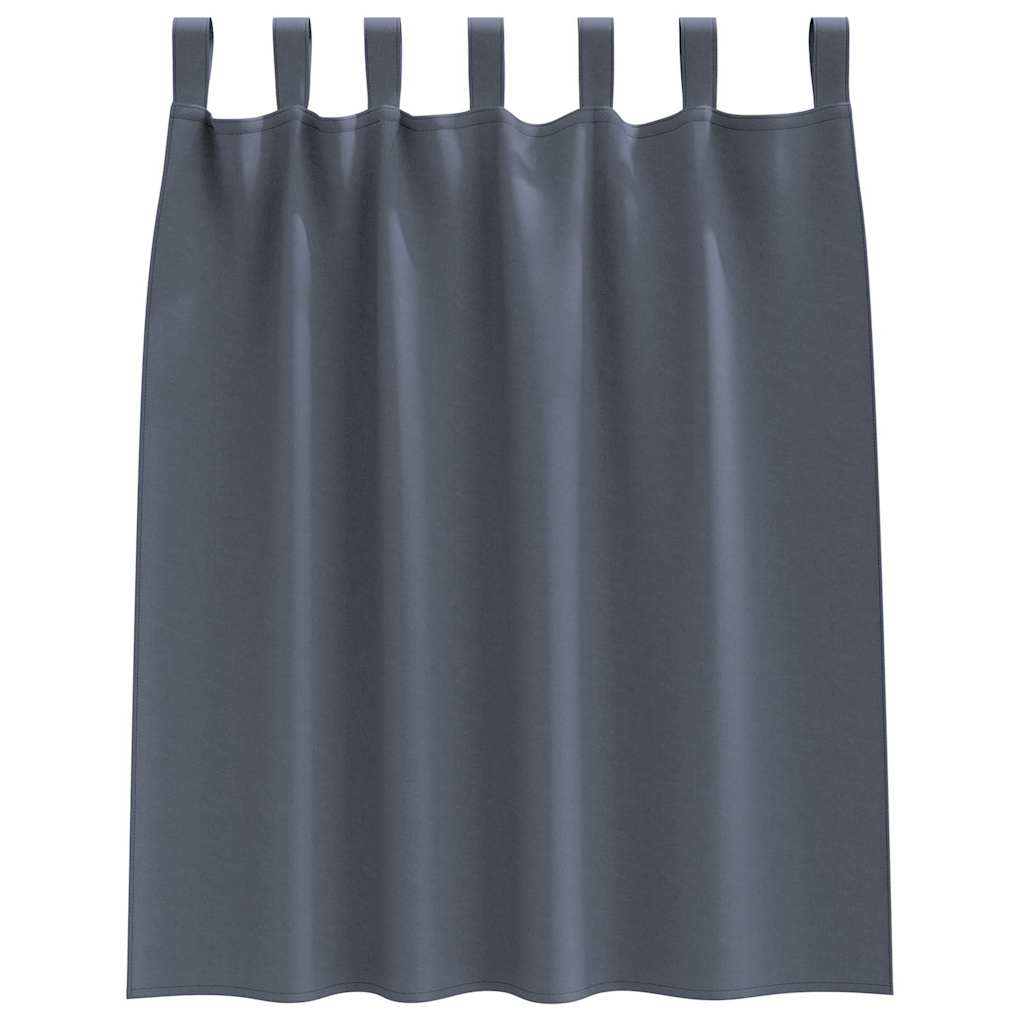 Zwart-out Gordijnen met Ringen 2 pcs Antraciet 140 x 140 cm is nu te koop bij PeponiXL, paradijselijk wonen!