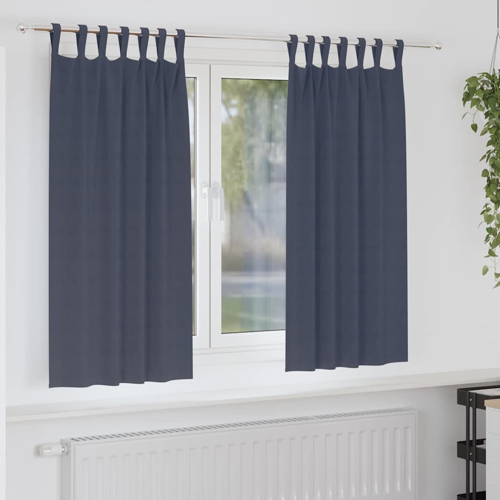 Zwart-out Gordijnen met Ringen 2 pcs Antraciet 175 x 140 cm is nu te koop bij PeponiXL, paradijselijk wonen!