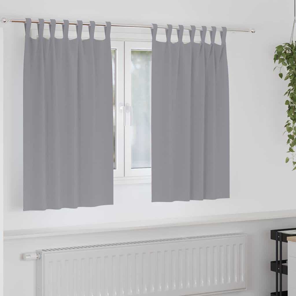 Zwart-out Gordijnen met Ringen 2 pcs Lichtgrijs 140 x 140 cm is nu te koop bij PeponiXL, paradijselijk wonen!
