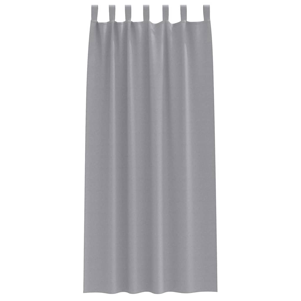Zwart-out Gordijnen met Ringen 2 pcs Lichtgrijs 245 x 140 cm is nu te koop bij PeponiXL, paradijselijk wonen!