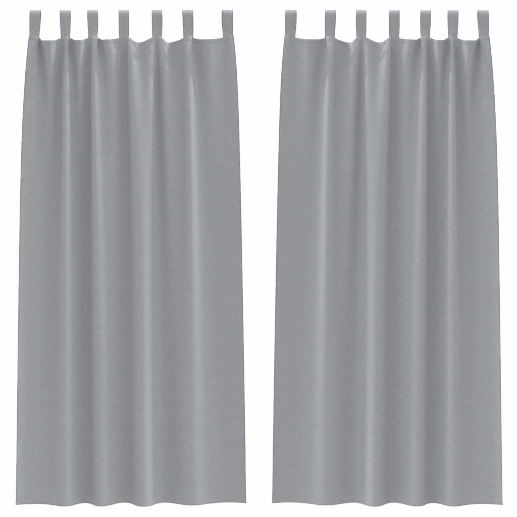 Zwart-out Gordijnen met Ringen 2 pcs Lichtgrijs 260 x 140 cm is nu te koop bij PeponiXL, paradijselijk wonen!