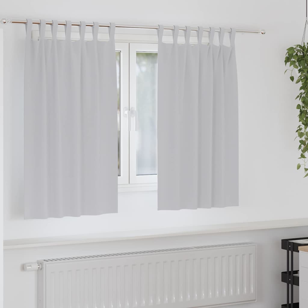 Zwart-out Gordijnen met Ringen 2 pcs Lichtgrijs 140 x 140 cm is nu te koop bij PeponiXL, paradijselijk wonen!