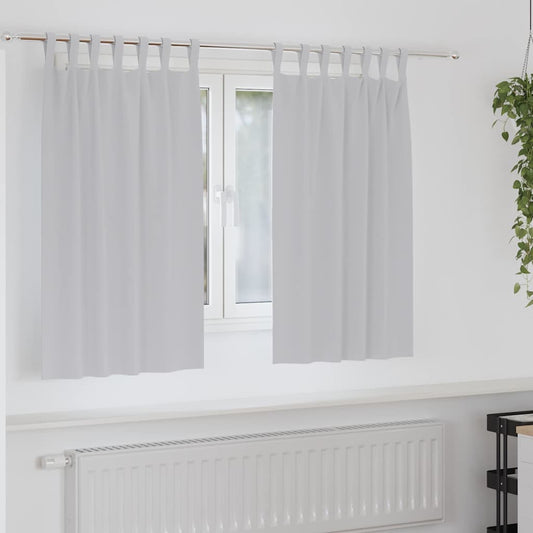Zwart-out Gordijnen met Ringen 2 pcs Lichtgrijs 140 x 140 cm is nu te koop bij PeponiXL, paradijselijk wonen!