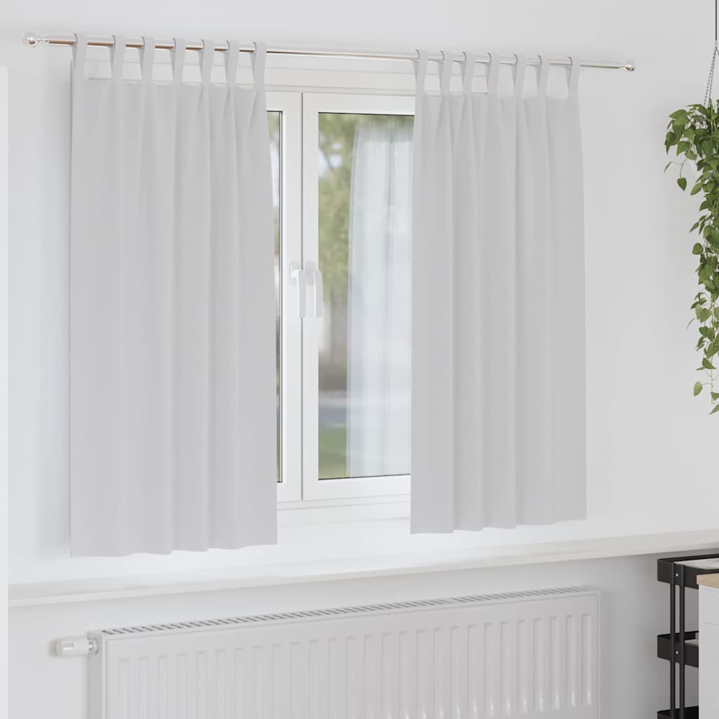 Zwart-out Gordijnen met Ringen 2 pcs Bleekgrijs 175 x 140 cm is nu te koop bij PeponiXL, paradijselijk wonen!