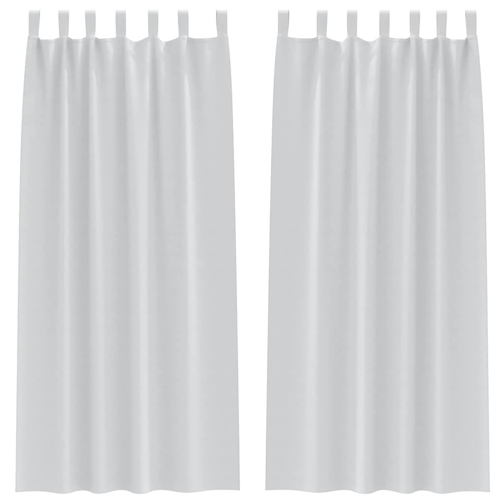Zwart-out Gordijnen met Ringen 2 pcs Bleekgrijs 245 x 140 cm is nu te koop bij PeponiXL, paradijselijk wonen!