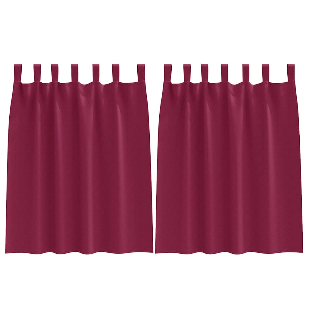 Zwart-out Gordijnen met Ringen 2 pcs Wijnrood 140 x 140 cm is nu te koop bij PeponiXL, paradijselijk wonen!