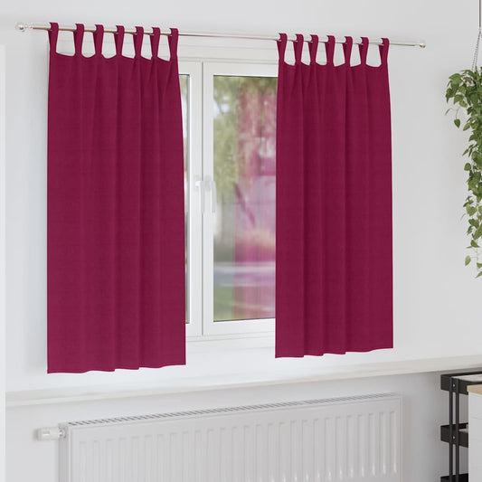 Zwart-out Gordijnen met Ringen 2 pcs Wijnrood 175 x 140 cm is nu te koop bij PeponiXL, paradijselijk wonen!