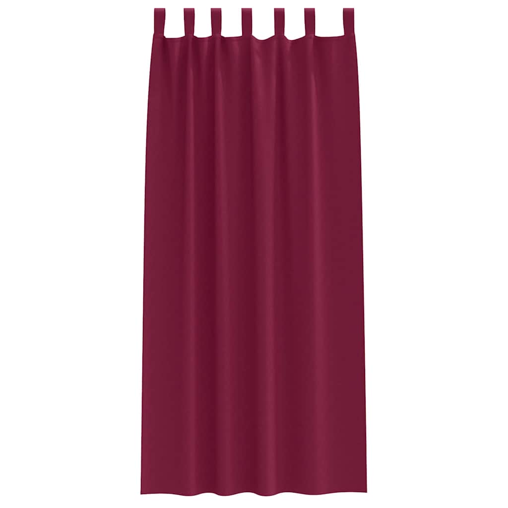 Zwart-out Gordijnen met Ringen 2 pcs Wijnrood 245 x 140 cm is nu te koop bij PeponiXL, paradijselijk wonen!