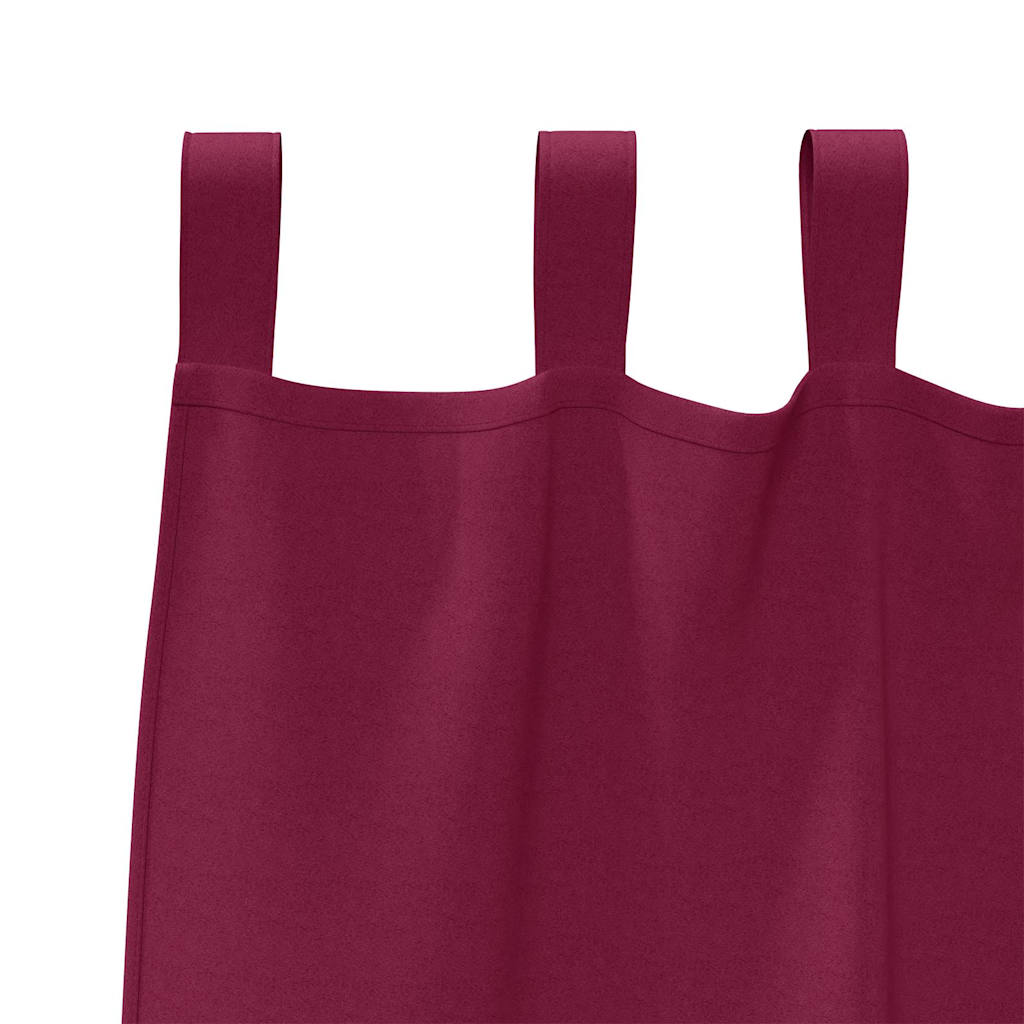 Zwart-out Gordijnen met Ringen 2 pcs Wijnrood 260 x 140 cm is nu te koop bij PeponiXL, paradijselijk wonen!