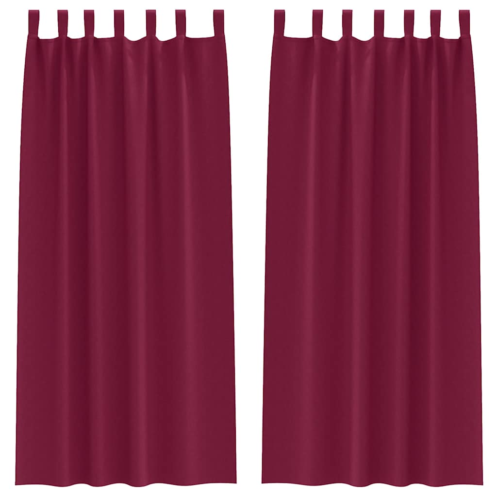 Zwart-out Gordijnen met Ringen 2 pcs Wijnrood 260 x 140 cm is nu te koop bij PeponiXL, paradijselijk wonen!