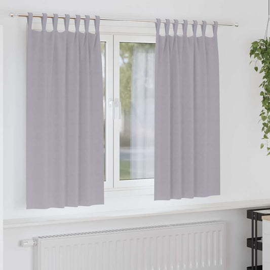 Zwart-out Gordijnen met Ringen 2 pcs Metaalgrijs 175 x 140 cm is nu te koop bij PeponiXL, paradijselijk wonen!