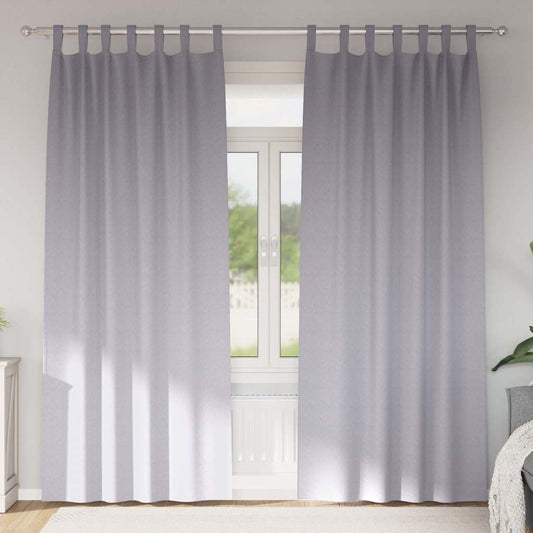 Zwart-out Gordijnen met Ringen 2 pcs Metaalgrijs 225 x 140 cm is nu te koop bij PeponiXL, paradijselijk wonen!