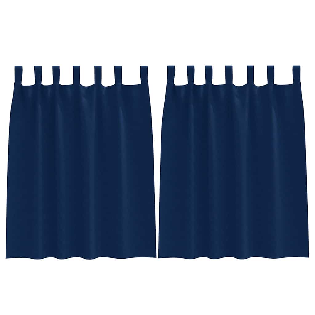 Zwart-out Gordijnen met Ringen 2 pcs Donkerblauw 140 x 140 cm is nu te koop bij PeponiXL, paradijselijk wonen!